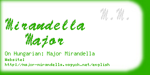 mirandella major business card